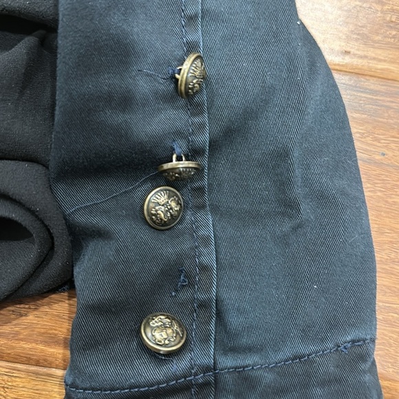 Free People Womens Ruffles Romance Military Jacket Black Size XS/TP - Picture 3 of 7